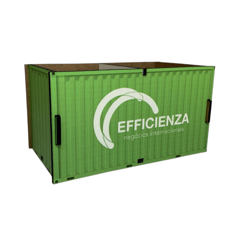 Porta objetos Container em Madeira Personalizado