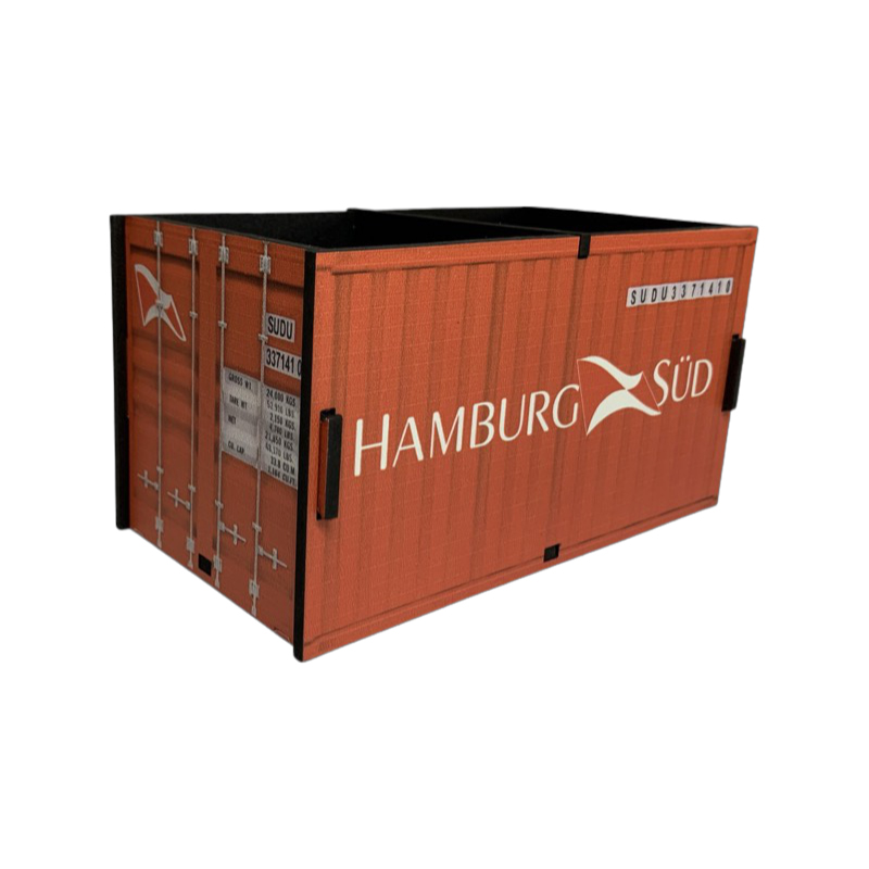 Porta objetos Container em Madeira Personalizado